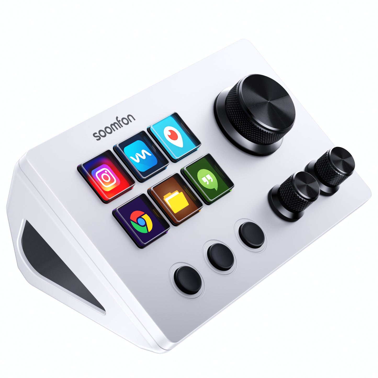 SOOMFON Stream Controller SE with 6 Macro Keys & Dashboard Customizable LCD Buttons Black