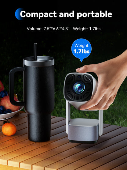 Mini Projector with WiFi and Bluetooth - SOOMFON SK2 4K Support Video Projector with 6W Speaker