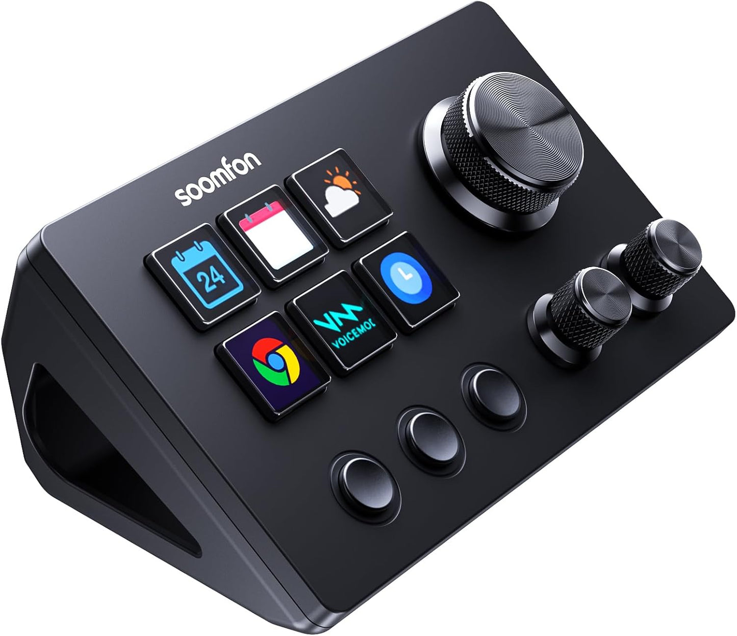 SOOMFON Stream Controller SE with 6 Macro Keys & Dashboard Customizable LCD Buttons Black