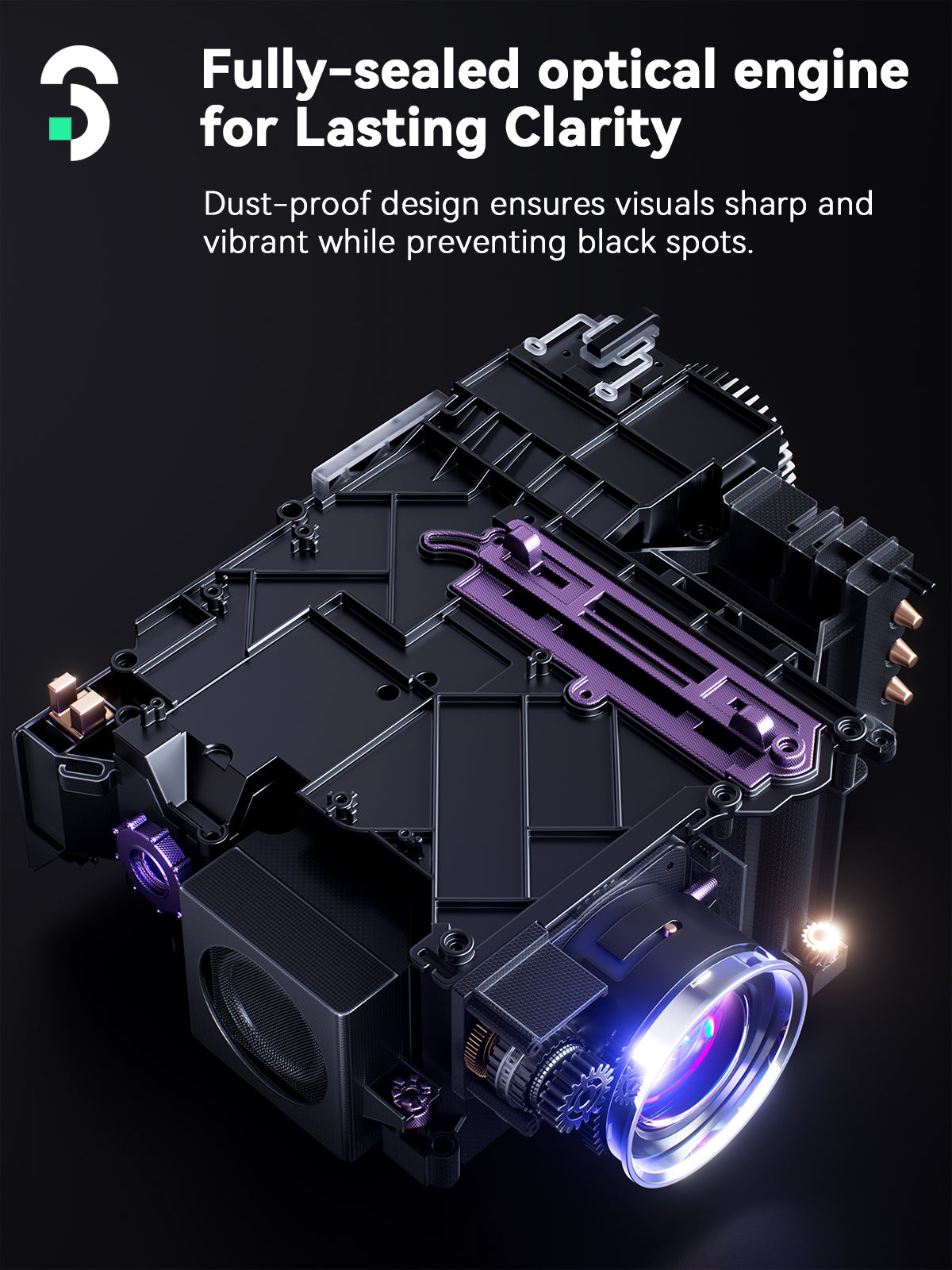 SOOMFON SK3 Smart Projector with WiFi and Bluetooth 1080P Native HDR10 - Portable Outdoor Movie Mini Projector with Stand Auto Focus & Keystone, Zoom for Home/Bedroom Compatible with Netflix