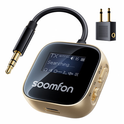 SOOMFON APTX Bluetooth Transmitter and Receiver with screen
