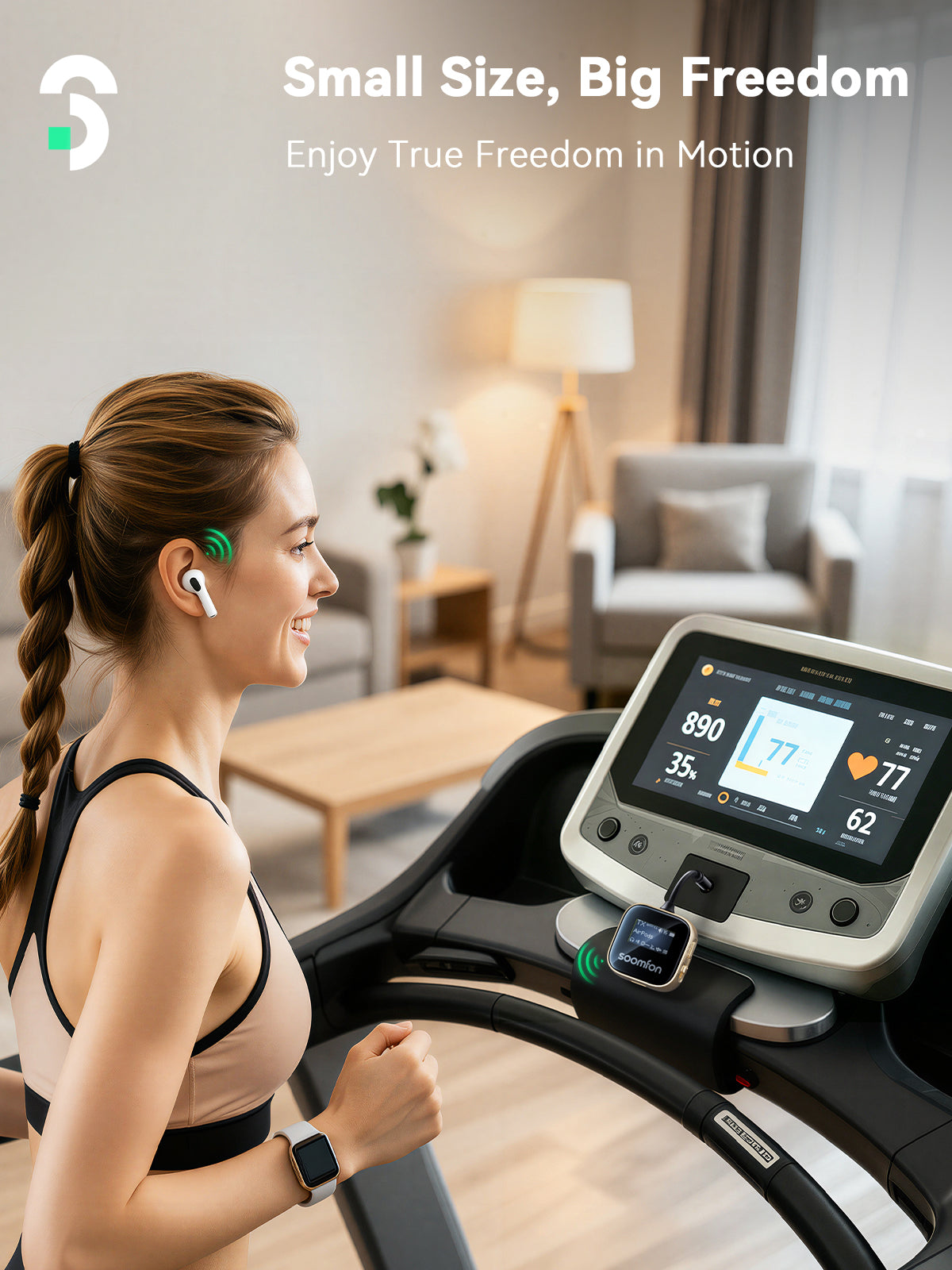 SOOMFON APTX Bluetooth Transmitter and Receiver with screen