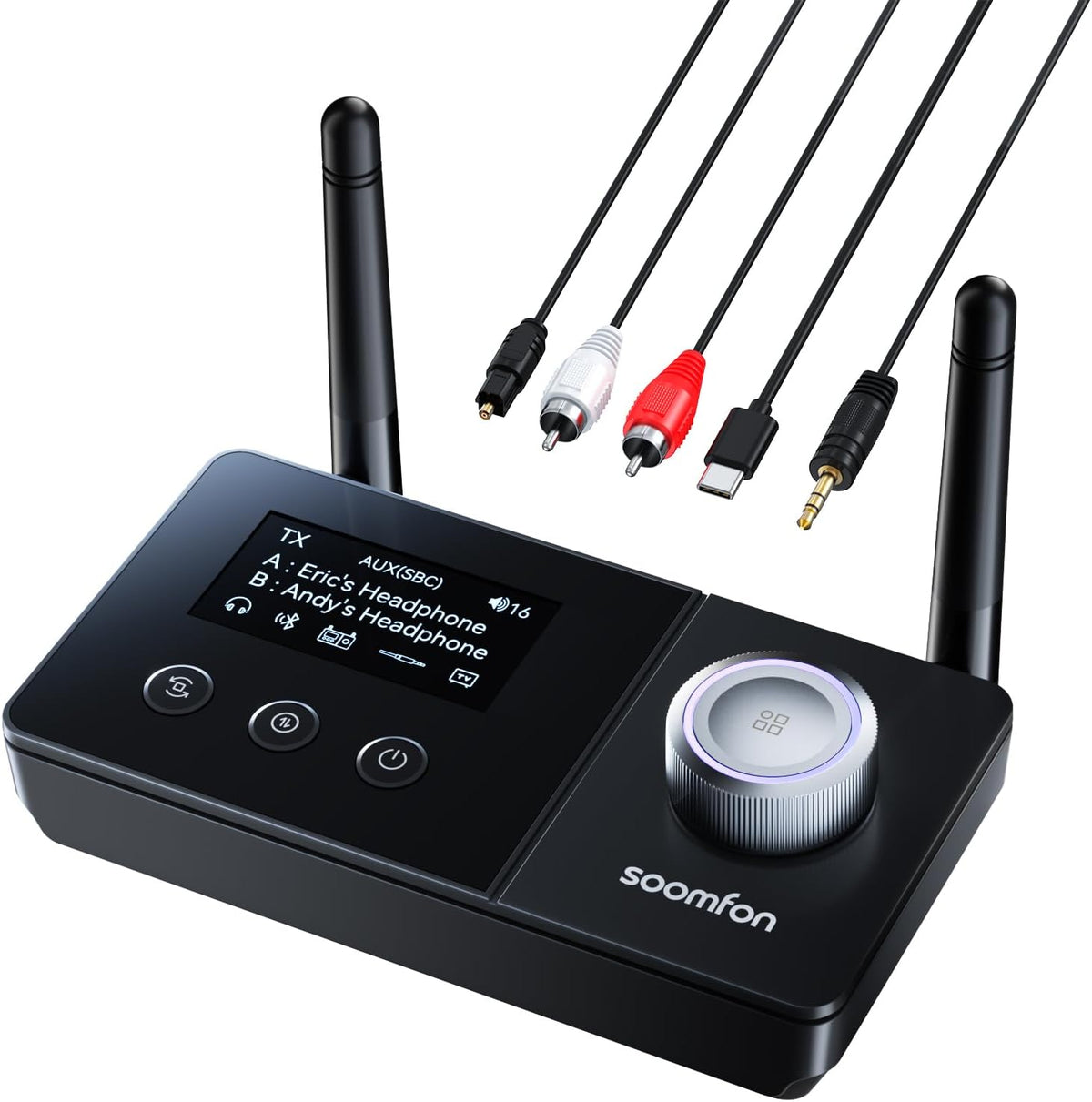BT32 2-in-1 Bluetooth Transmitter and Receiver Optical, RCA, Aux