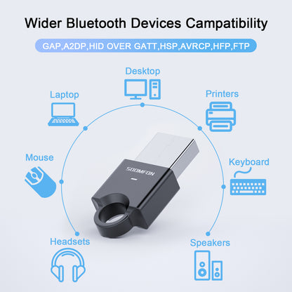 Bluetooth 5.0 USB Dongle Adapter for PC